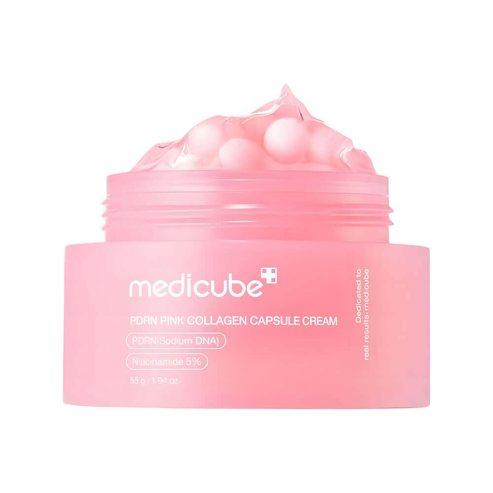 Укрепляющий капсульный крем с ПДРН и пептидами medicube PDRN Pink Collagen Capsule Cream, 55 г