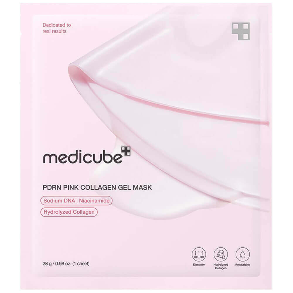 Гидрогелевая маска с ПДРН и коллагеном medicube PDRN Pink Collagen Gel Mask, упакрвка 4 штуки