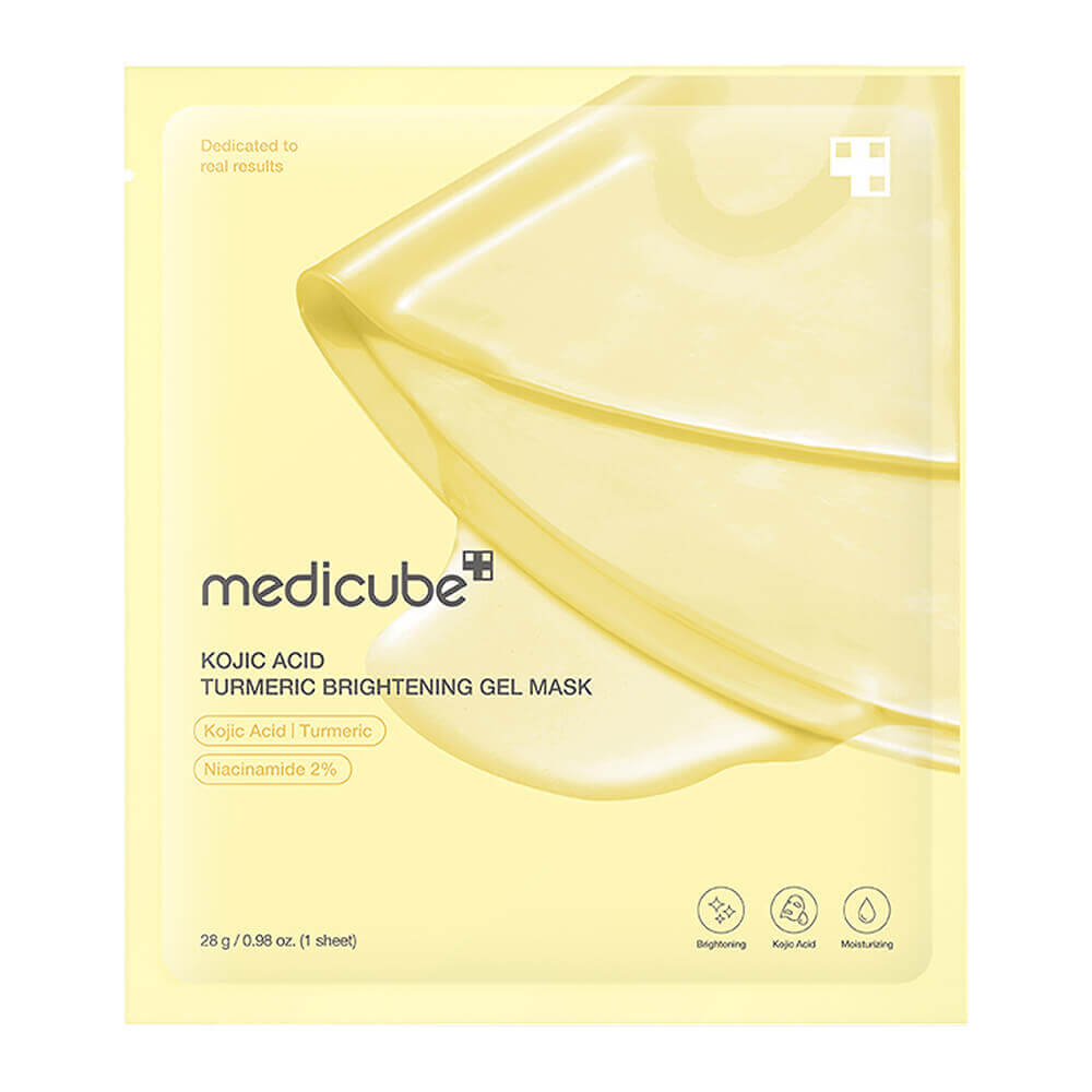 Гидрогелевая маска для сияния кожи medicube Kojic Acid Turmeric Brightening Gel Mask, упаковка 4 штуки