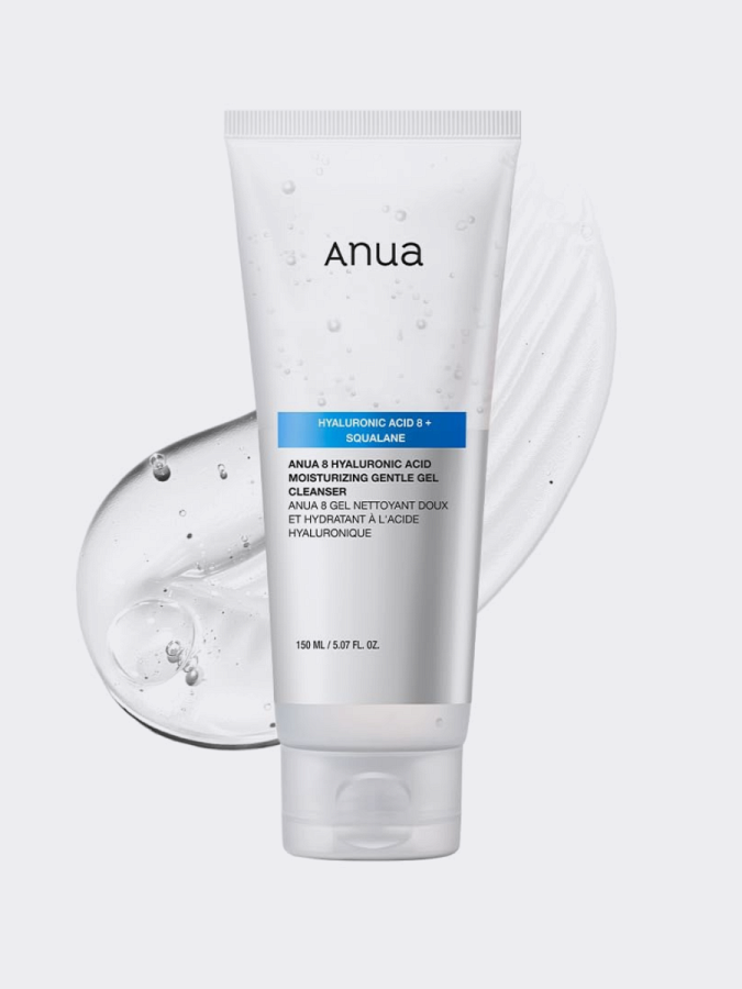 Деликатный гель для умывания с гиалуроновой кислотой
ANUA 8 Hyaluronic Acid Moisturizing Gentle Gel Cleanser, 150 мл