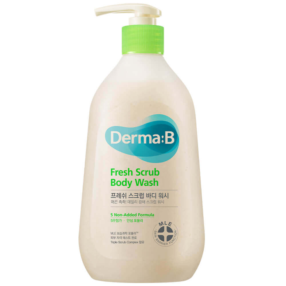 Ламеллярный освежающий гель-скраб для душа Derma:B Fresh Scrub Body Wash, 420 мл